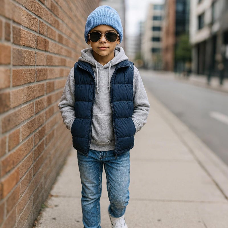 ACTLATI Kids Merino Wool Beanie Hat Winter Boys Girls Ribbed Knit Beanies Caps Unisex Cuffed Skull Caps 7-14 Years - Image 2